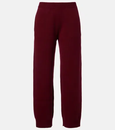 Gucci Wool And Cashmere Tapered Pants In Red