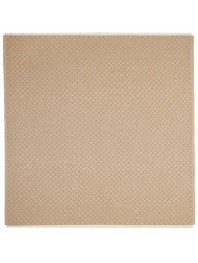 Gucci Wool And Cotton Shawl In Yellow