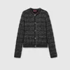 Gucci Interlocking-g Check Cardigan In Black