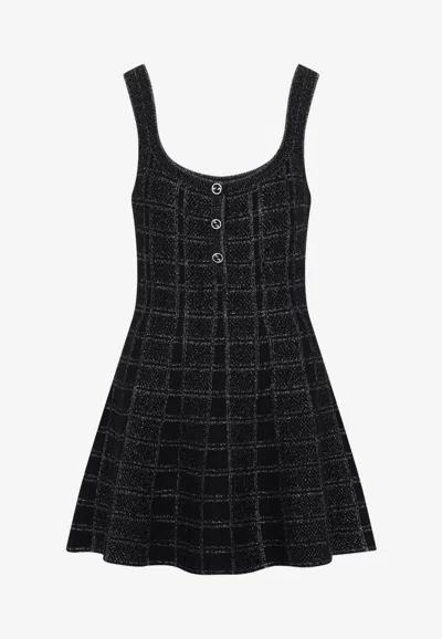Gucci Women Checkered Dress In Black