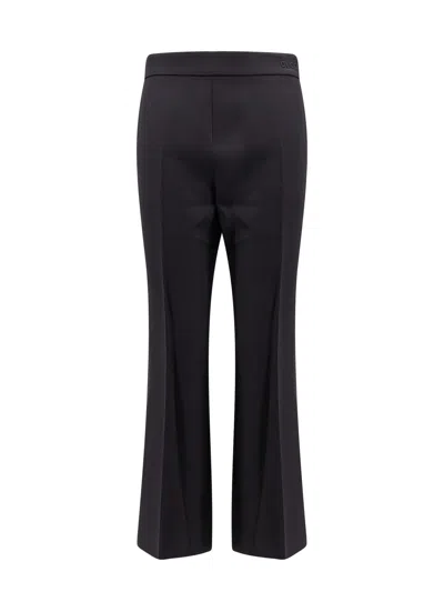 Gucci Wool And Mohair Trouser With  Embroidery In Black