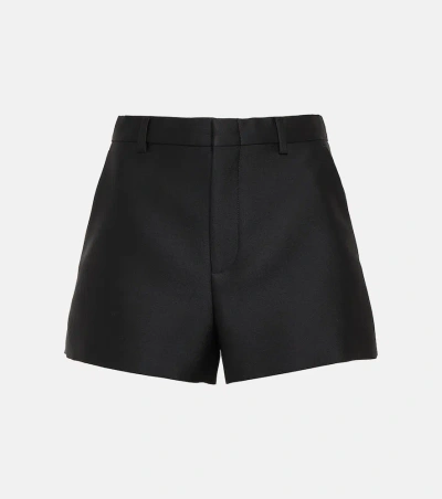 Gucci Wool And Silk Gabardine Shorts In Black