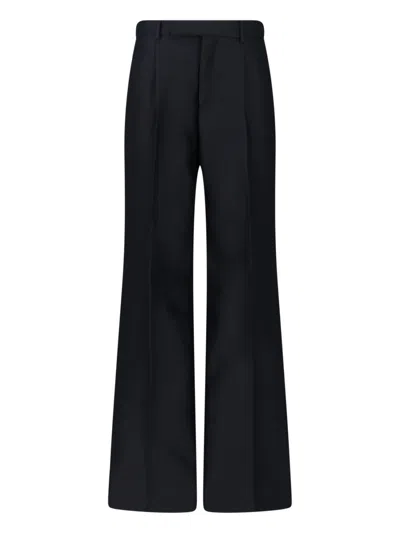 Gucci Wool And Silk Pants In Black
