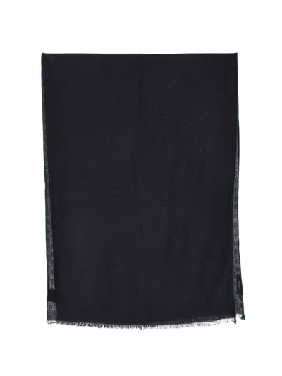 Gucci Wool And Silk Scarf In Black