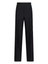 Gucci Wool And Silk Straight Pants In Black