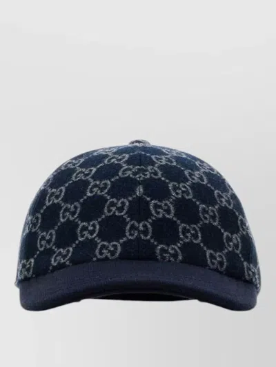 Gucci Wool Baseball Cap Curved Brim Design