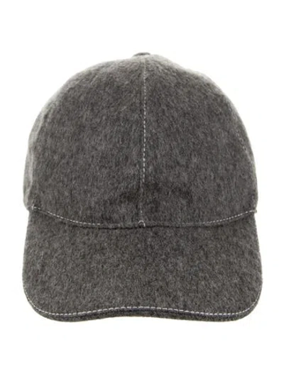 Pre-owned Gucci Wool Baseball Cap In Gray