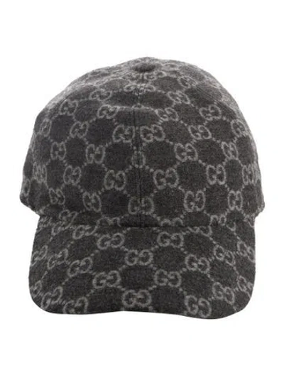Pre-owned Gucci Wool Baseball Cap In Gray