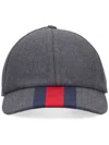 Gucci Wool Baseball Cap In Gray