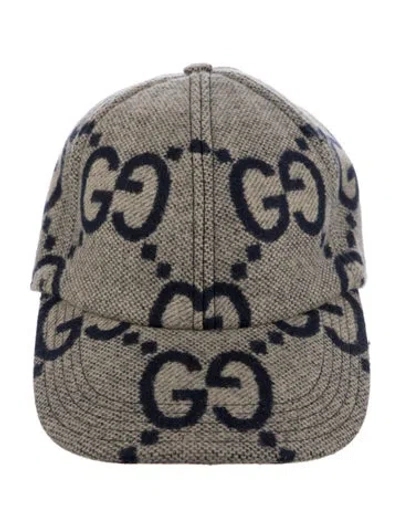 Pre-owned Gucci Wool Baseball Hat In Blue