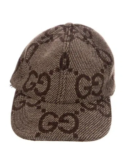 Pre-owned Gucci Wool Baseball Hat W/tags In Brown