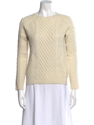 Pre-owned Gucci Wool Bateau Neckline Sweater In Neutral