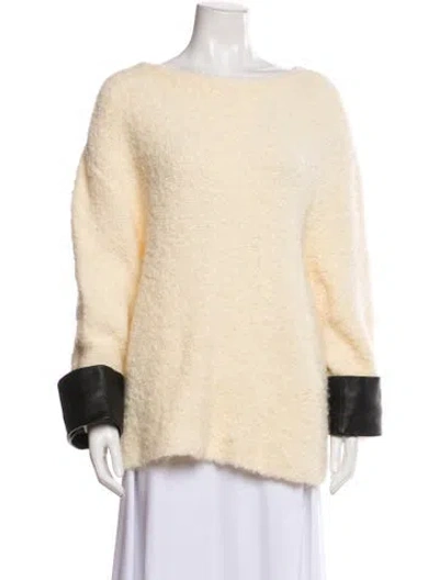 Pre-owned Gucci Wool Bateau Neckline Sweater In Neutral