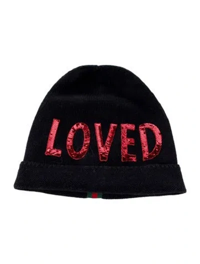 Pre-owned Gucci Wool Beanie In Black