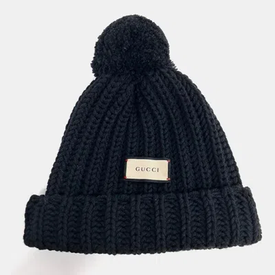 Pre-owned Gucci Wool Beanie In Black