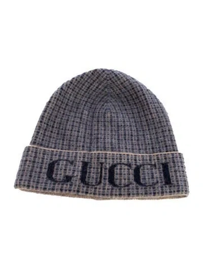 Pre-owned Gucci Wool Beanie In Blue