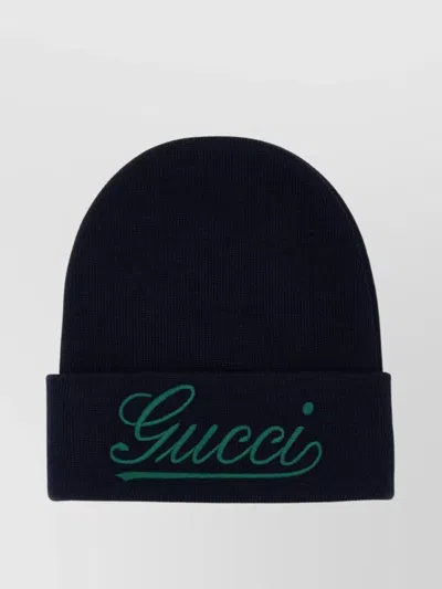 Gucci Wool Beanie Hat Folded Brim