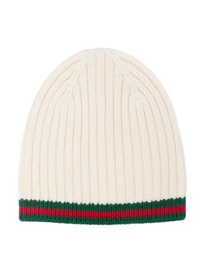 Gucci Kids' Wool Beanie In Neutrals