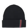 Gucci Wool Beanie With Web Detail In Blue