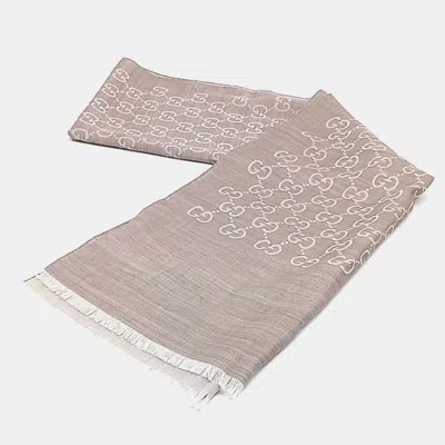 Pre-owned Gucci Wool Beige Scarf In Sand