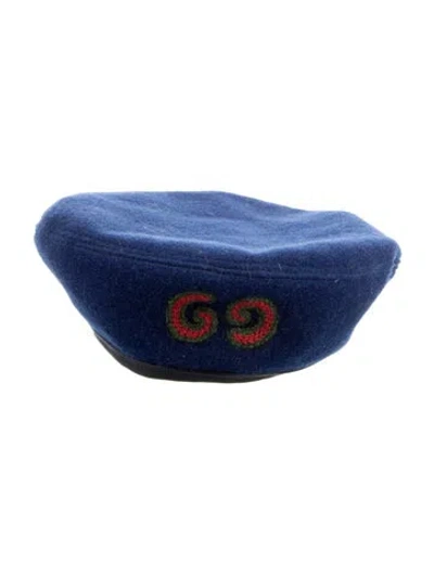 Pre-owned Gucci Wool Beret In Blue