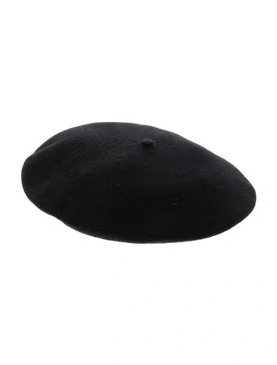 Pre-owned Gucci Wool Beret Hat In Black