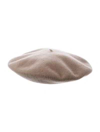 Pre-owned Gucci Wool Beret Hat In Neutral