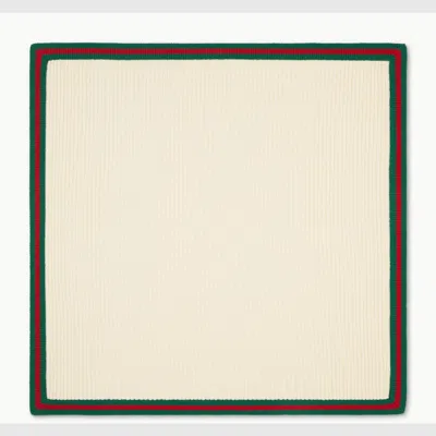Gucci Babies' Wool Blanket With Web In White