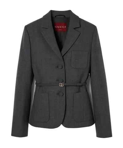 Gucci Wool Blazer In Black