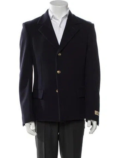 Pre-owned Gucci Wool Blazer In Blue