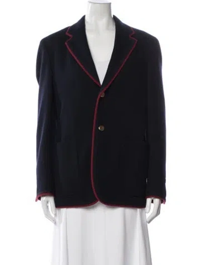 Pre-owned Gucci Wool Blazer In Blue