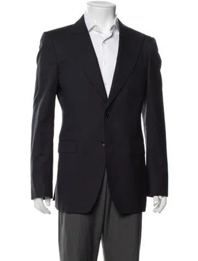 Pre-owned Gucci Wool Blazer In Blue
