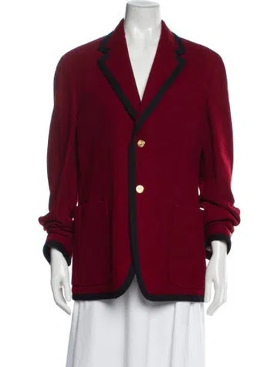 Pre-owned Gucci Wool Blazer In Burgundy