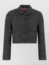 Gucci Wool Blazer Cropped Collar Long Sleeves Pockets In Gray