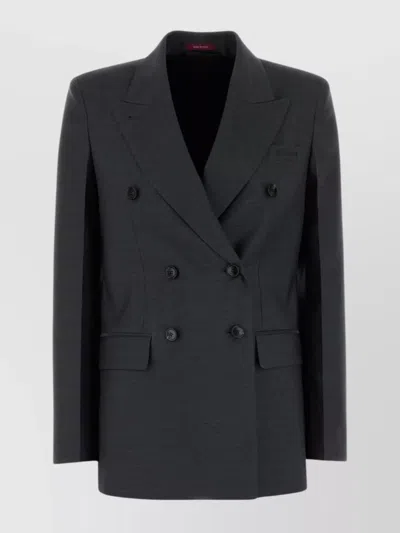 Gucci Wool Blazer Double-breasted Design In Gray