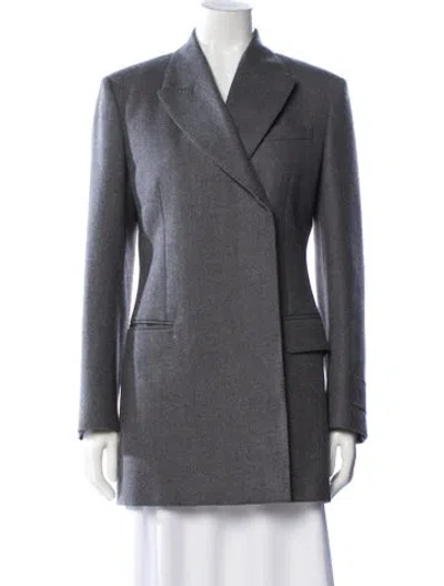 Pre-owned Gucci Wool Blazer In Gray