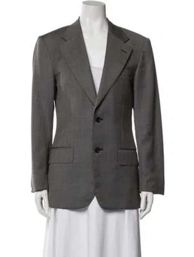 Pre-owned Gucci Wool Blazer In Gray