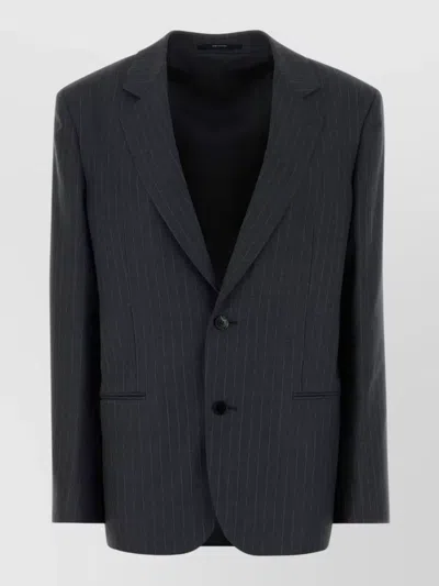 Gucci Wool Blazer Pinstripe Single Breasted Tailoring In Multi