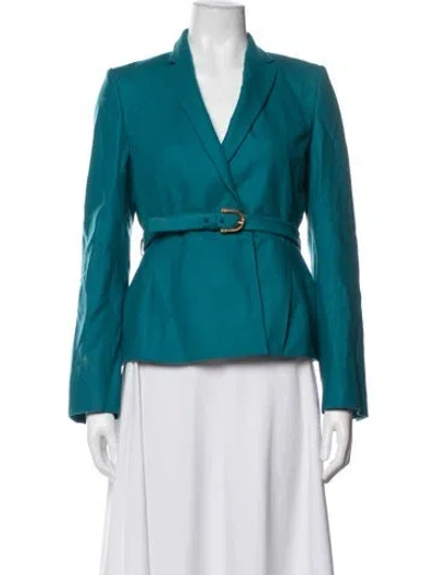 Pre-owned Gucci Wool Blazer W/ Tags In Blue/green