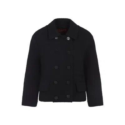 Gucci Wool Blend Blazer In Black
