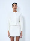 Gucci Wool-blend Boucle Jacket In White