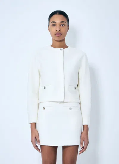 Gucci Wool-blend Boucle Jacket In White