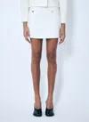 Gucci Wool-blend Boucle Mini Skirt In White