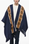 Gucci Wool Blend Cape With Monogram Band In Blue