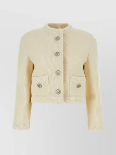 GUCCI WOOL BLEND CROPPED BLAZER