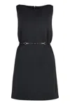 Gucci Mini Abito In Crepe Nero Donna