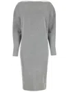 Gucci Grey Stretch Wool Blend Dress In Grey