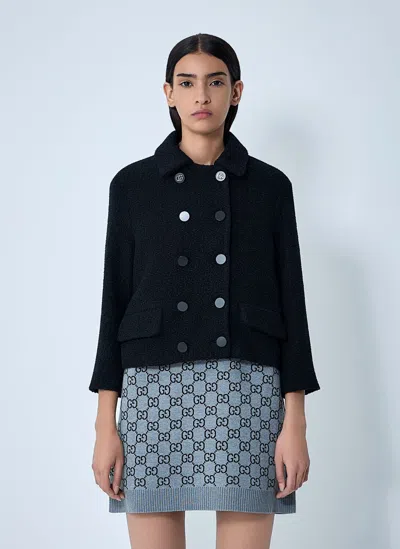 Gucci Wool-blend Jacket In Black