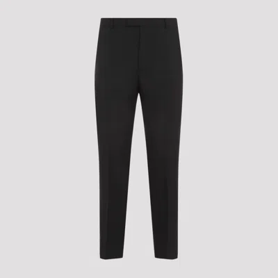 Gucci Wool-blend Twill Pants Featuring Pockets In Black