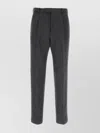 Gucci Drawstring Wool Blend Pants In Grey